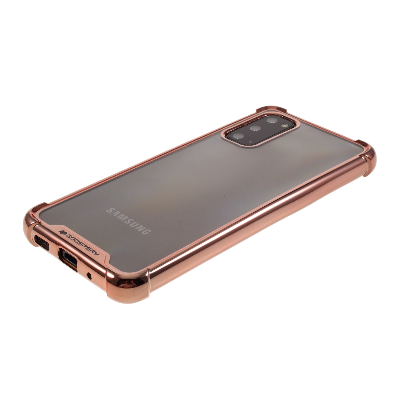 MERCURY GOOSPERY Case Electroplating TPU Mobile Phone Shell for Samsung Galaxy S20 4G/S20 5G - Rose Gold