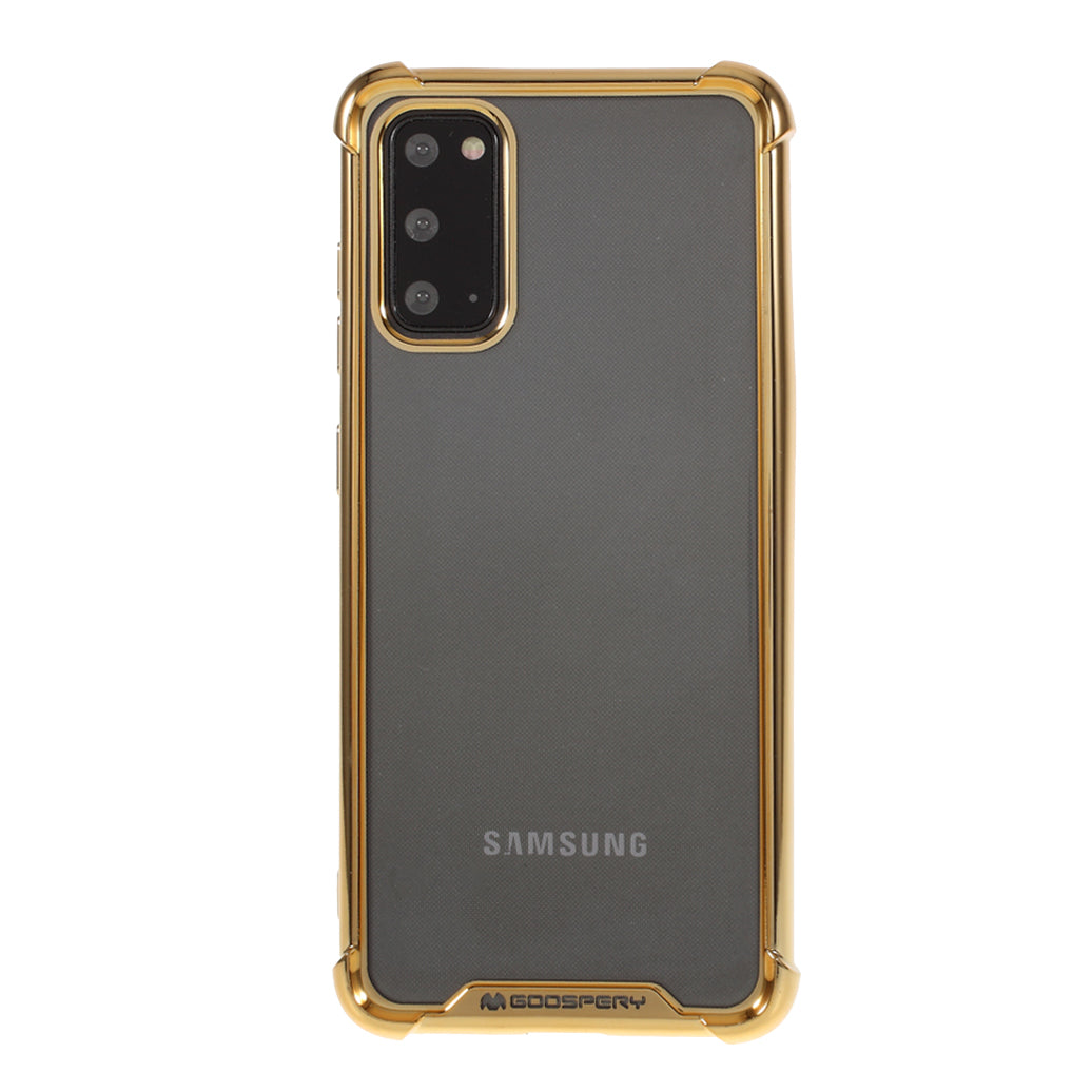 MERCURY GOOSPERY Case Electroplating TPU Mobile Phone Shell for Samsung Galaxy S20 4G/S20 5G - Gold