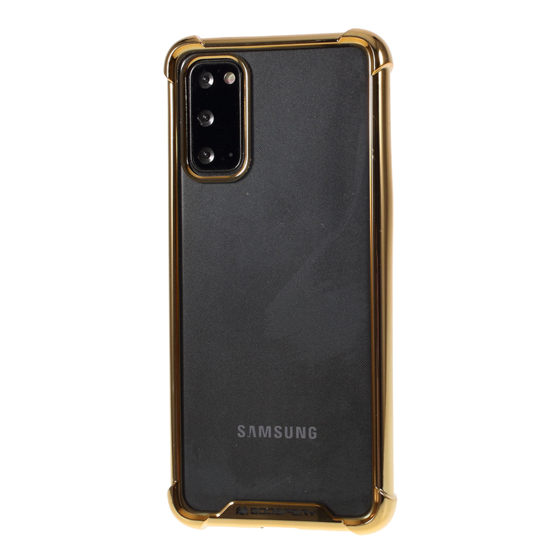 MERCURY GOOSPERY Case Electroplating TPU Mobile Phone Shell for Samsung Galaxy S20 4G/S20 5G - Gold