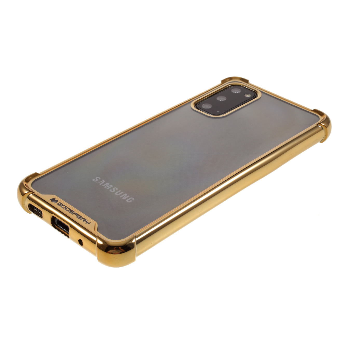 MERCURY GOOSPERY Case Electroplating TPU Mobile Phone Shell for Samsung Galaxy S20 4G/S20 5G - Gold