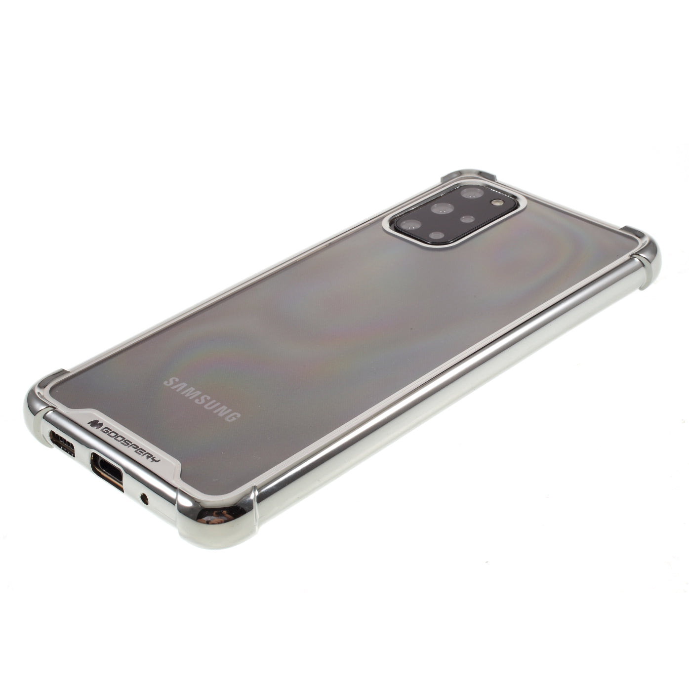 MERCURY GOOSPERY Mobile Phone Case Electroplating TPU Shell for Samsung Galaxy S20 Plus/S20 Plus 5G  - Silver