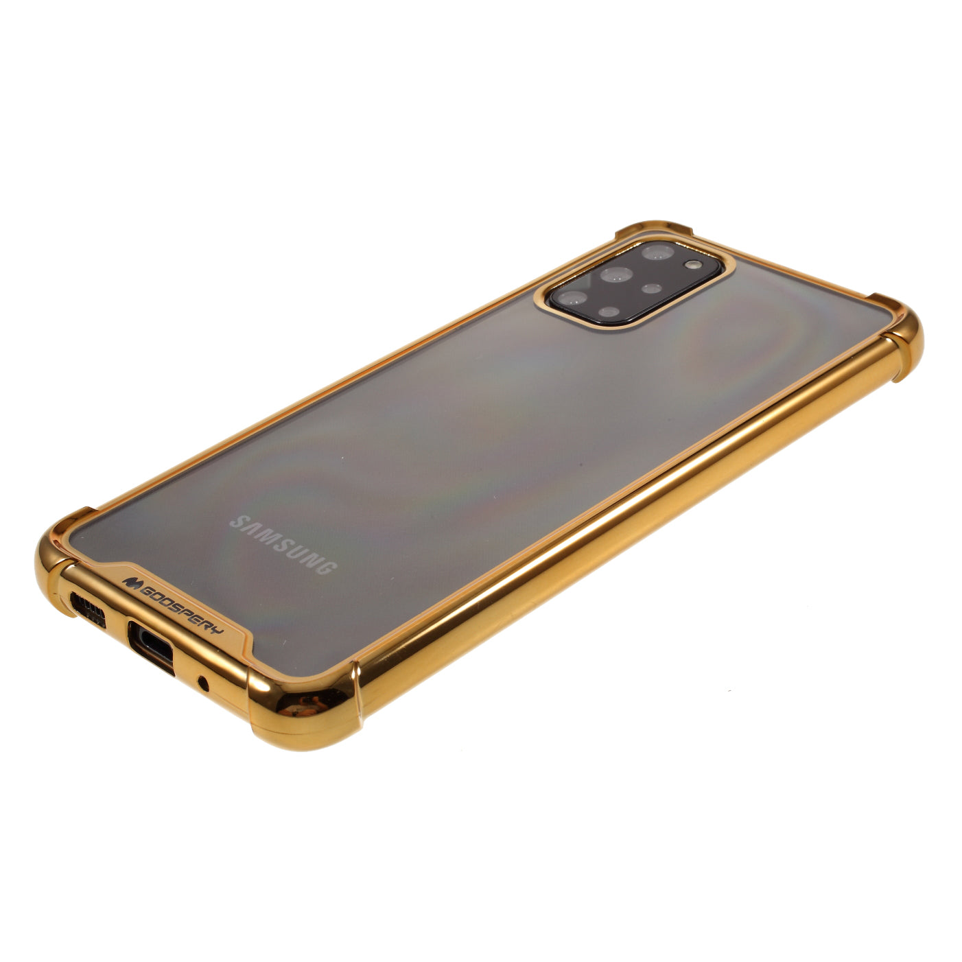 MERCURY GOOSPERY Mobile Phone Case Electroplating TPU Shell for Samsung Galaxy S20 Plus/S20 Plus 5G  - Gold