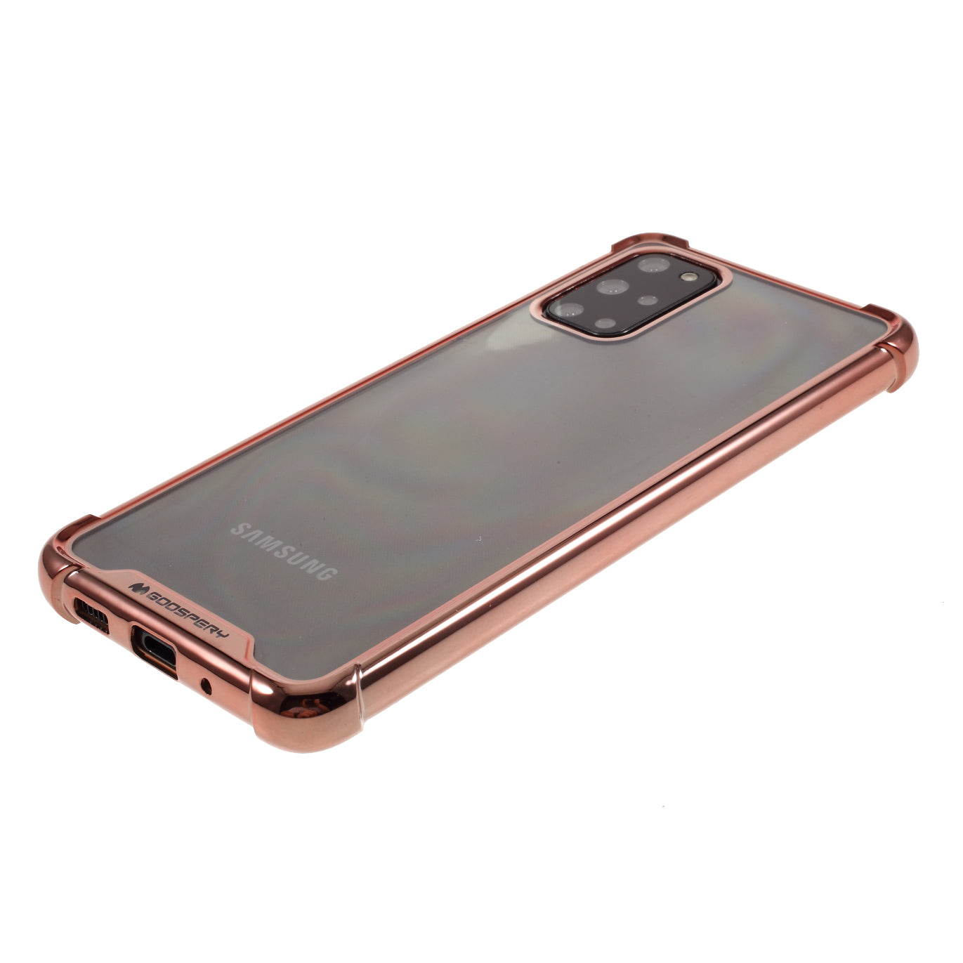 MERCURY GOOSPERY Mobile Phone Case Electroplating TPU Shell for Samsung Galaxy S20 Plus/S20 Plus 5G  - Rose Gold