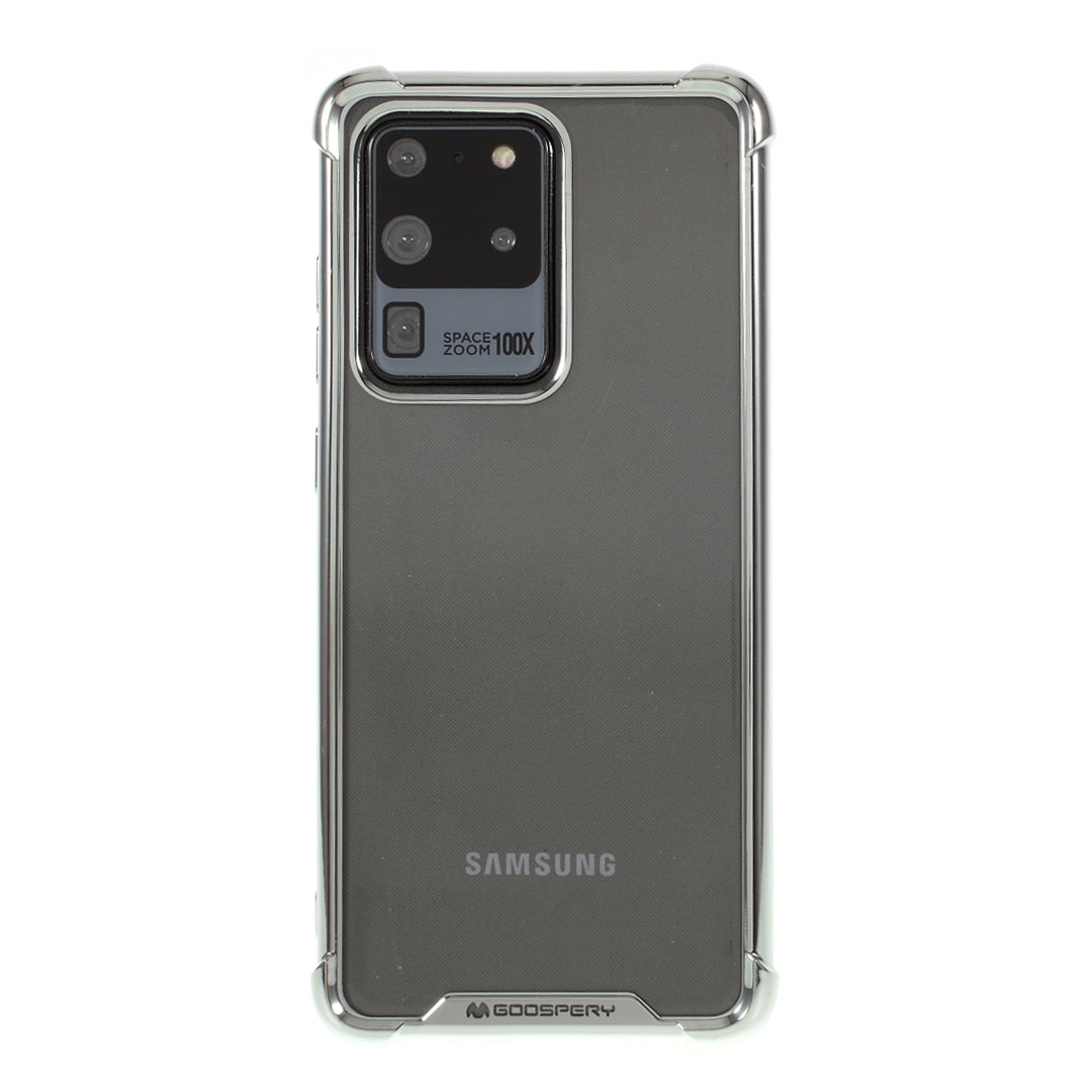 MERCURY GOOSPERY Protective Case Electroplating TPU Phone Shell for Samsung Galaxy S20 Ultra - Silver