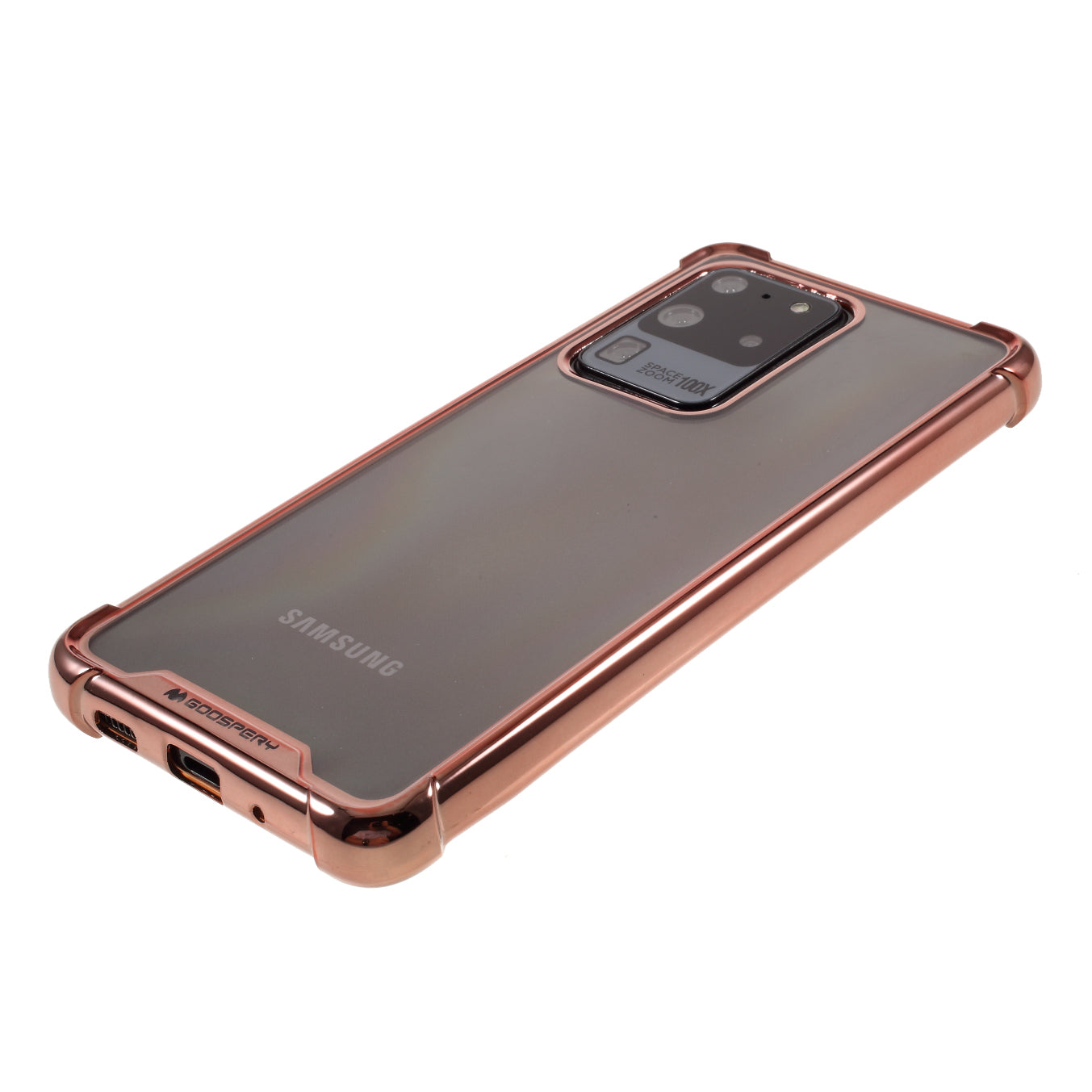 MERCURY GOOSPERY Protective Case Electroplating TPU Phone Shell for Samsung Galaxy S20 Ultra - Rose Gold