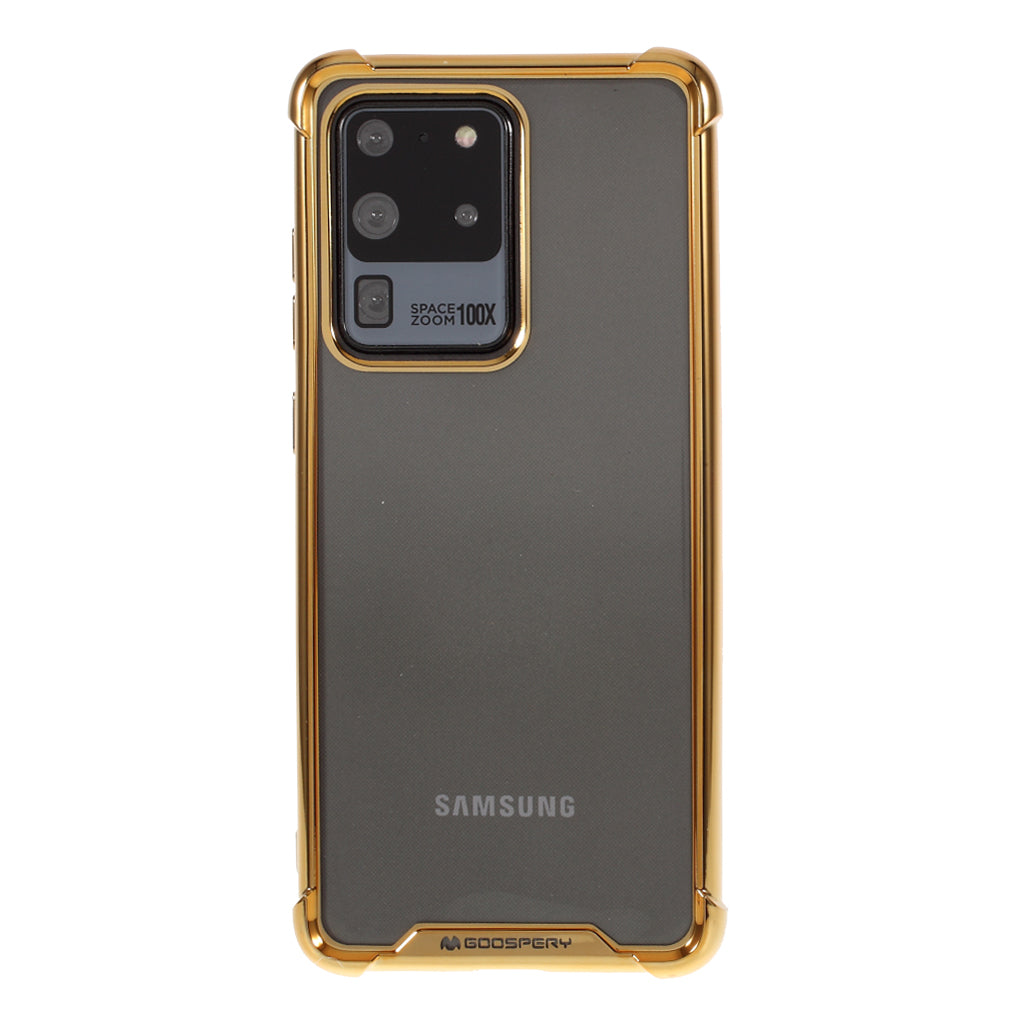 MERCURY GOOSPERY Protective Case Electroplating TPU Phone Shell for Samsung Galaxy S20 Ultra - Gold