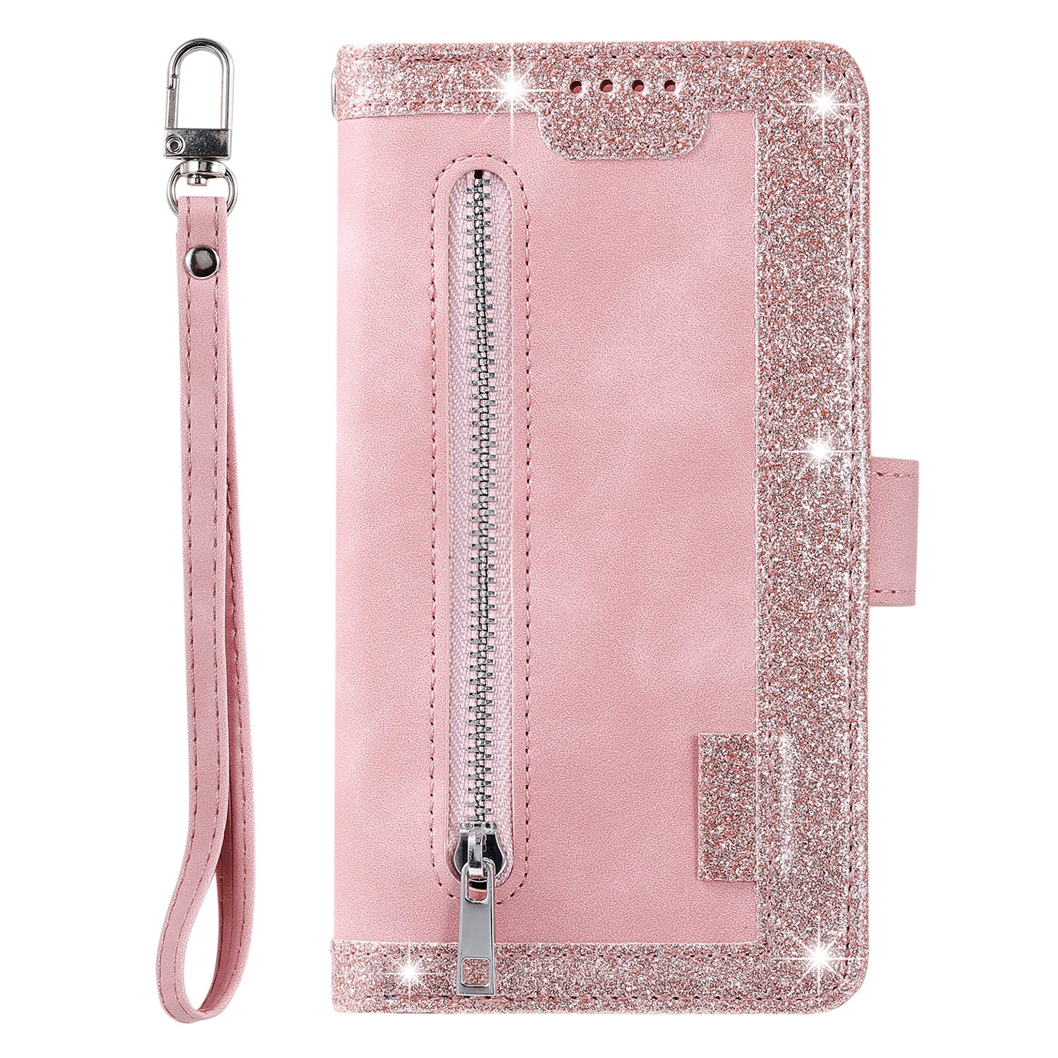 Zipper Pocket 9 Card Slots Leather Wallet Stand Case for Samsung Galaxy S20 Ultra - Pink