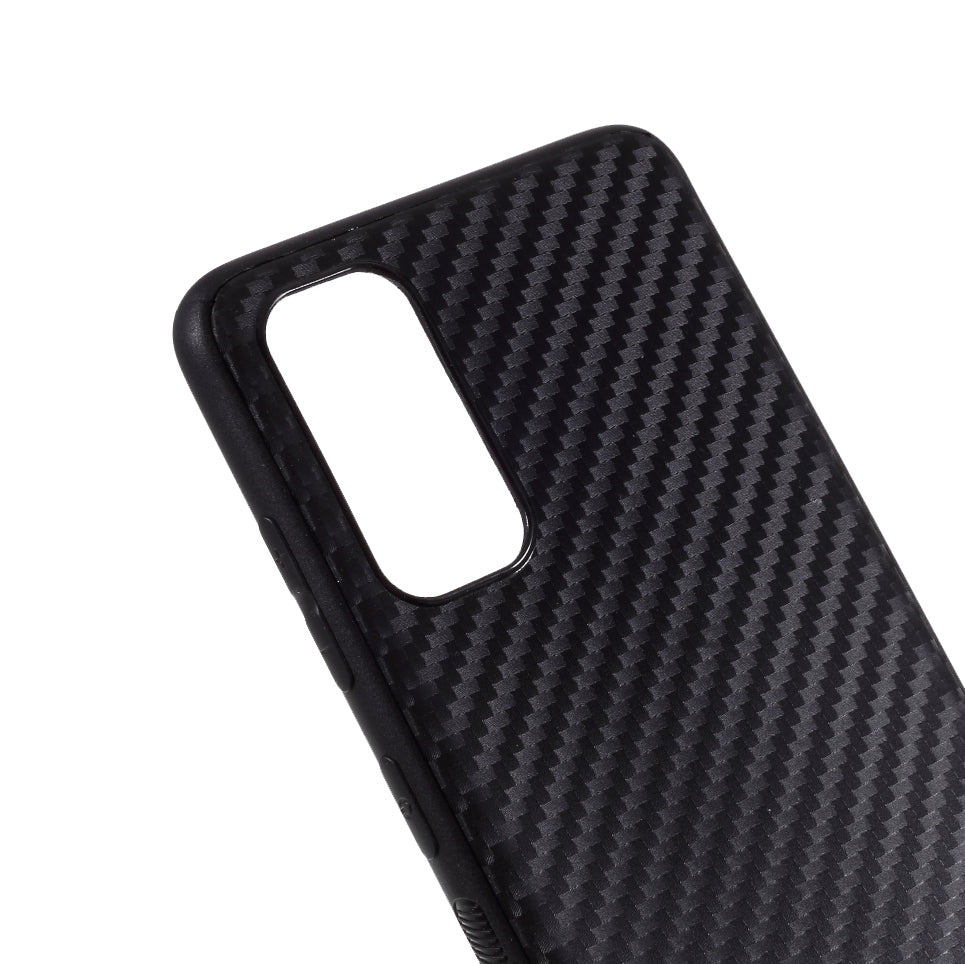 Carbon Fiber TPU Case for Samsung Galaxy S20 4G/S20 5G - Black