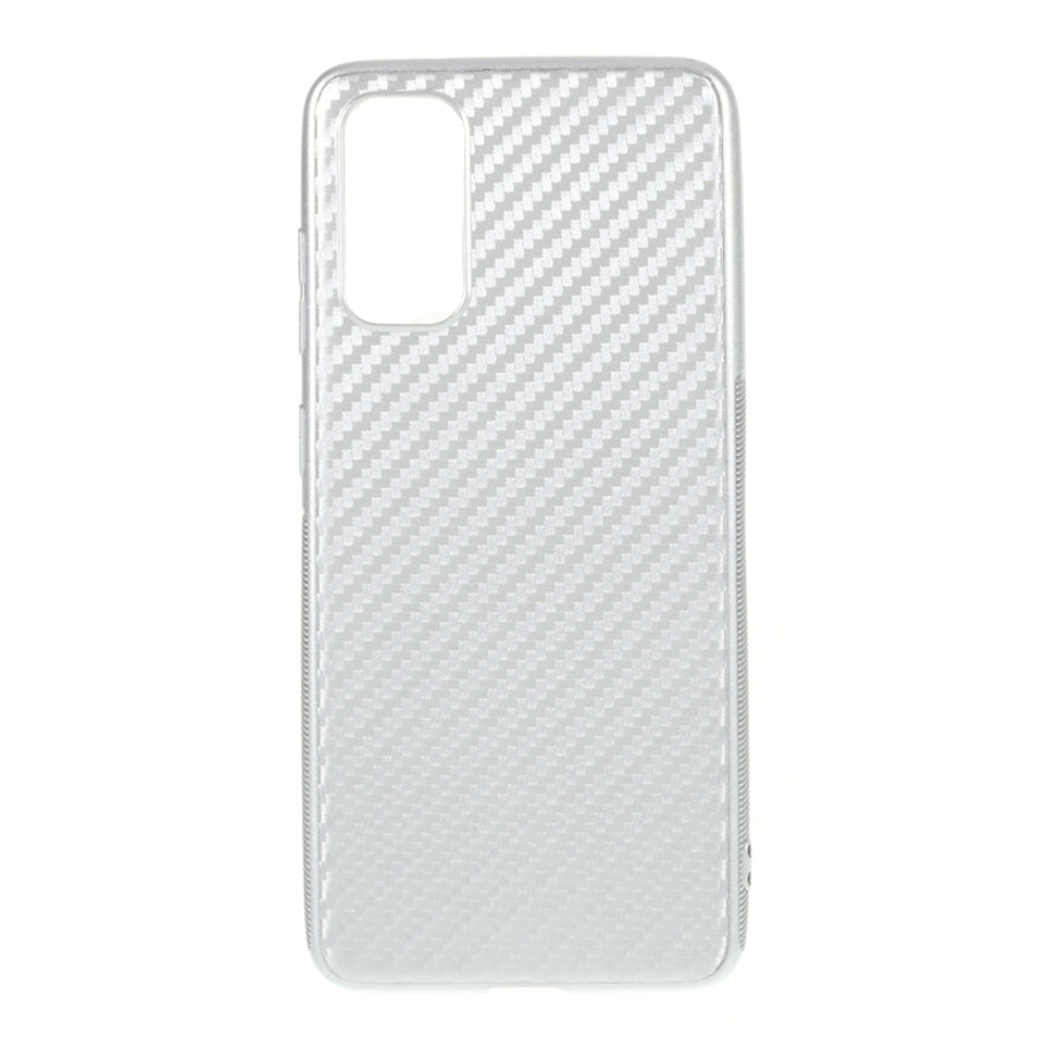 Carbon Fiber TPU Case for Samsung Galaxy S20 4G/S20 5G - Silver