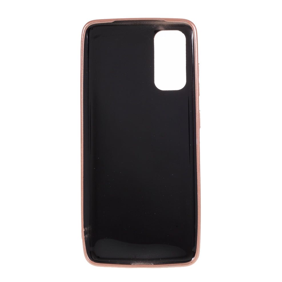 Carbon Fiber TPU Case for Samsung Galaxy S20 4G/S20 5G - Rose Gold