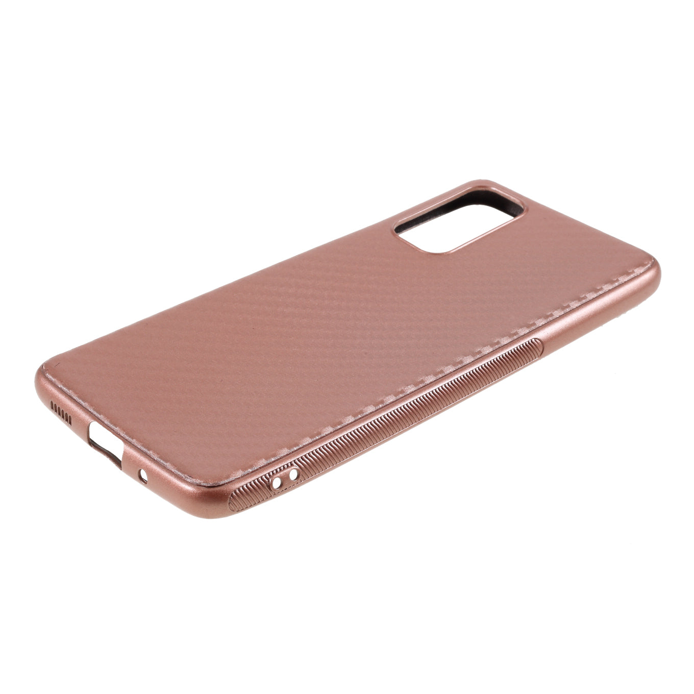 Carbon Fiber TPU Case for Samsung Galaxy S20 4G/S20 5G - Rose Gold