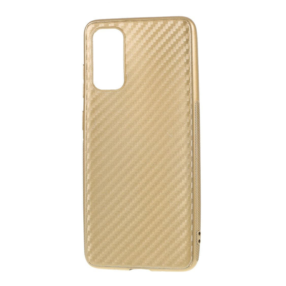 Carbon Fiber TPU Case for Samsung Galaxy S20 4G/S20 5G - Gold