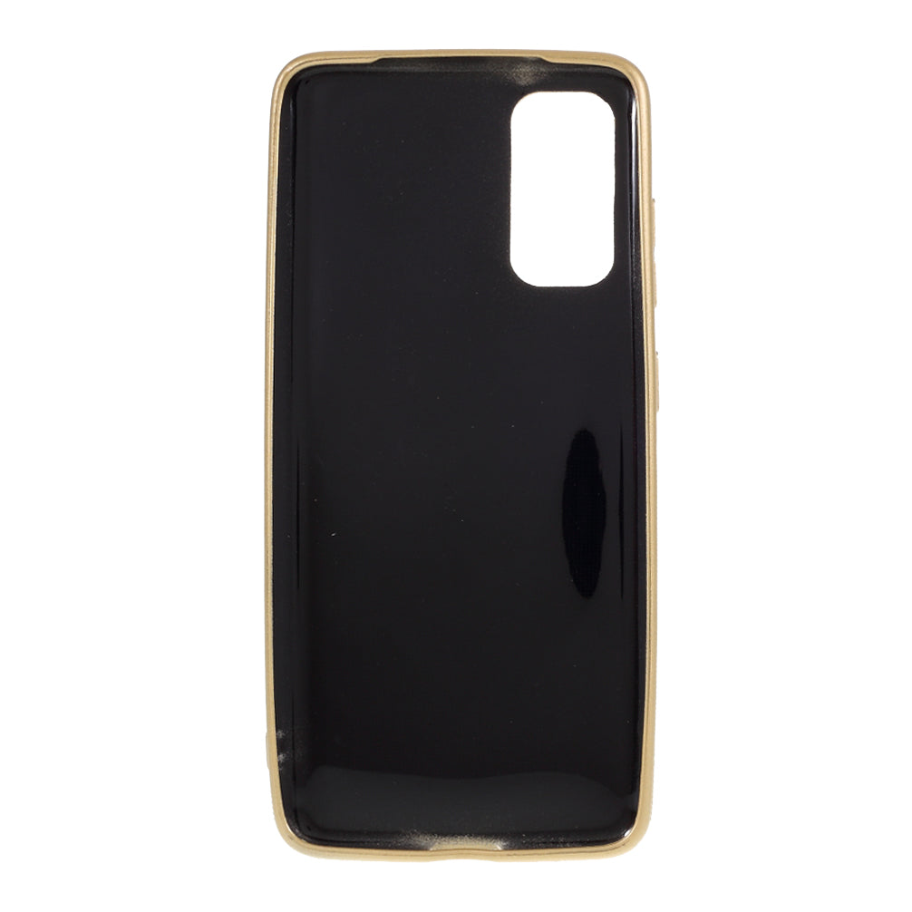 Carbon Fiber TPU Case for Samsung Galaxy S20 4G/S20 5G - Gold