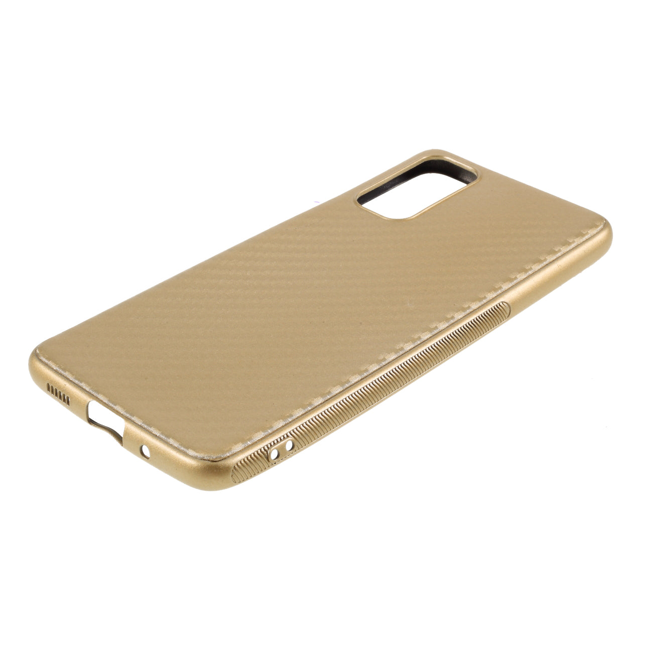 Carbon Fiber TPU Case for Samsung Galaxy S20 4G/S20 5G - Gold