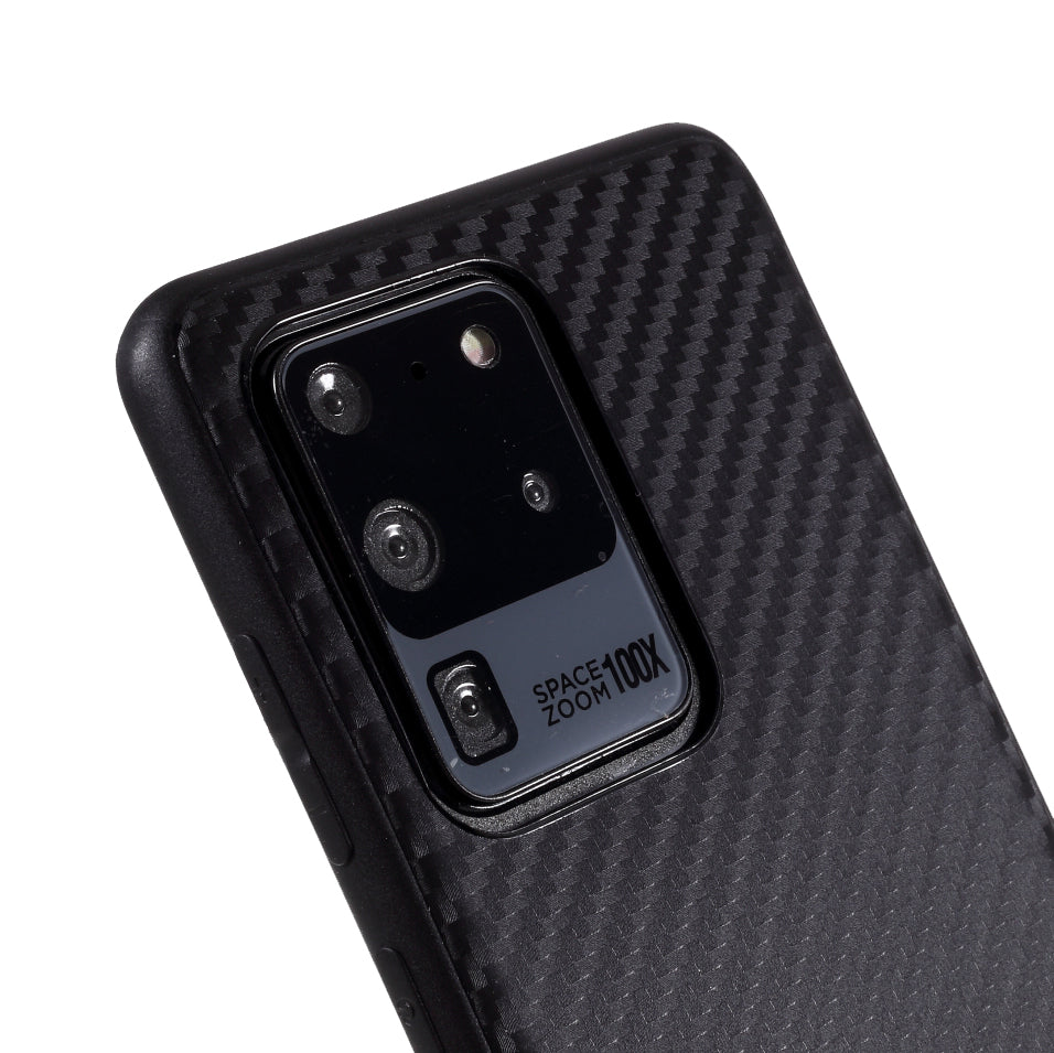 Carbon Fiber TPU Case for Samsung Galaxy S20 Ultra - Black