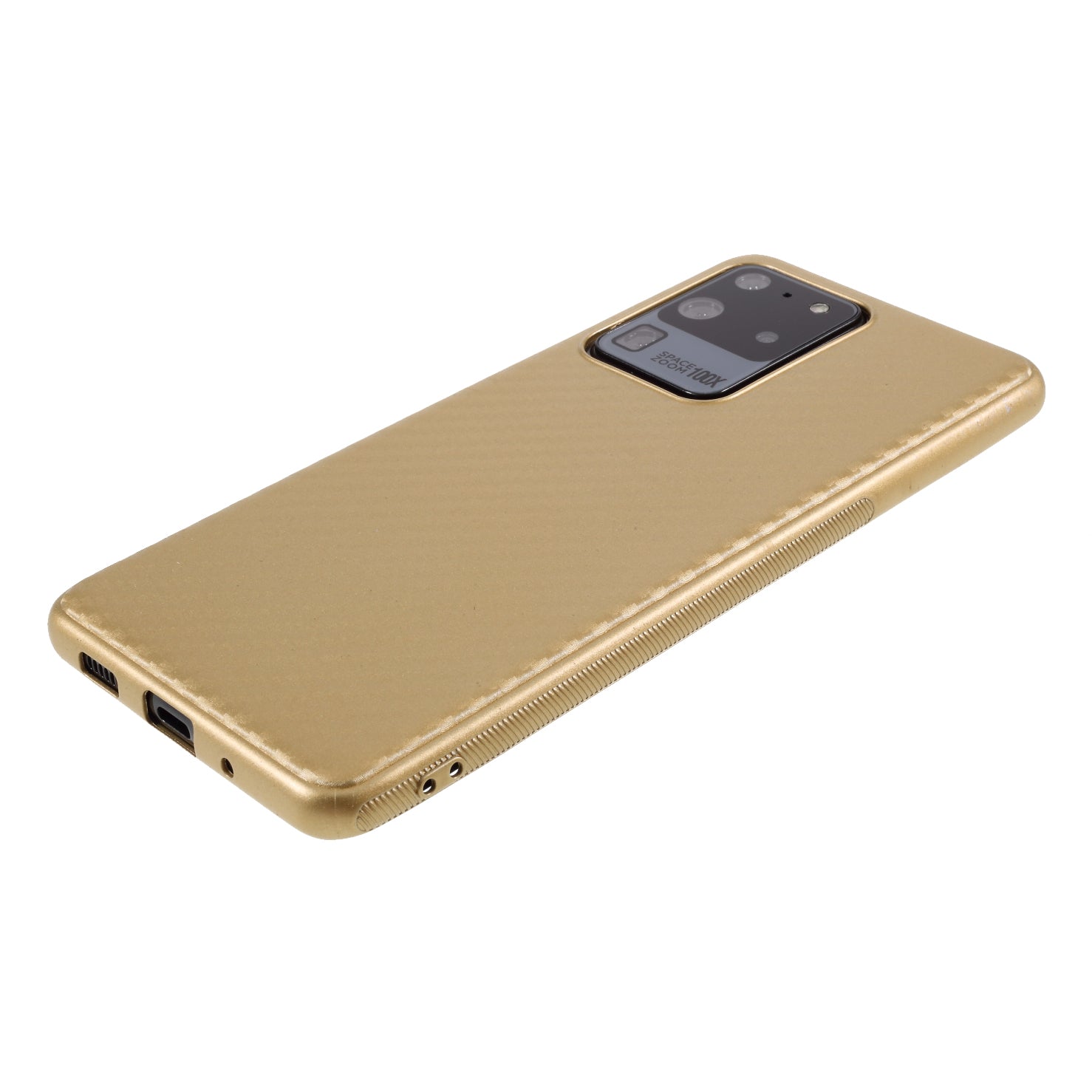 Carbon Fiber TPU Case for Samsung Galaxy S20 Ultra - Gold