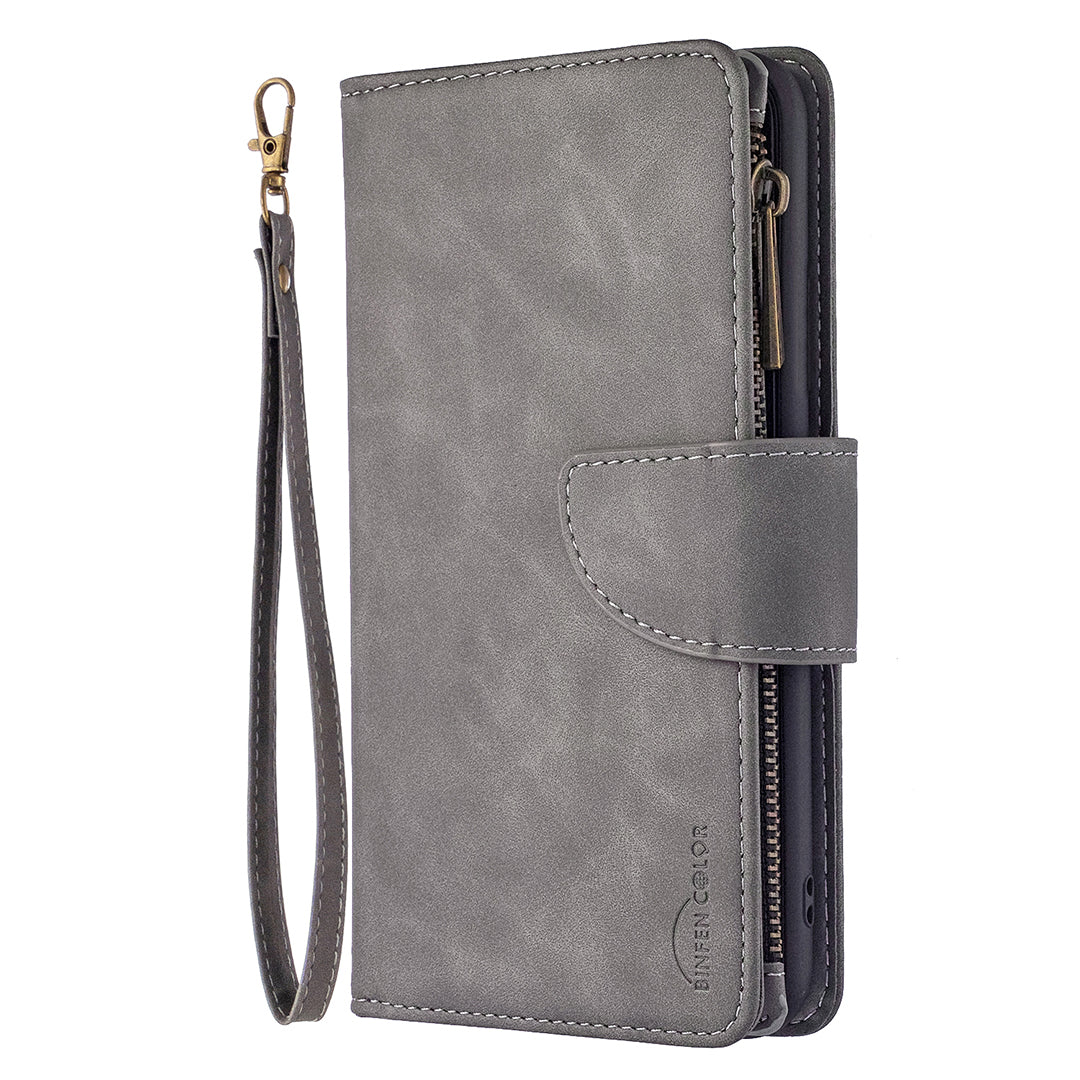 Zipper Pocket Detachable 2-in-1 Leather Wallet Stand Phone Case for Samsung Galaxy S20 4G/S20 5G - Grey