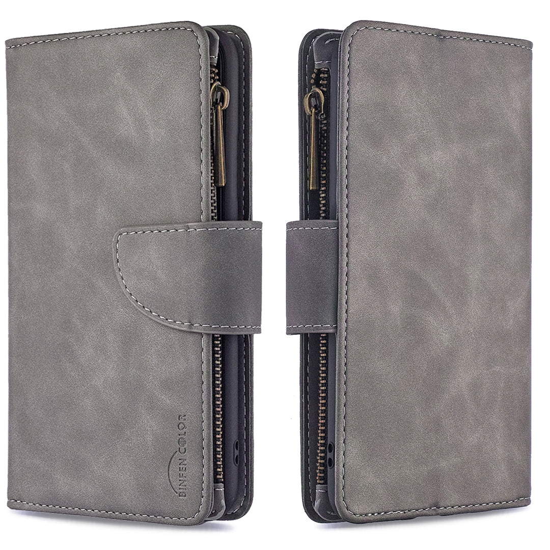 Zipper Pocket Detachable 2-in-1 Leather Wallet Stand Phone Case for Samsung Galaxy S20 4G/S20 5G - Grey