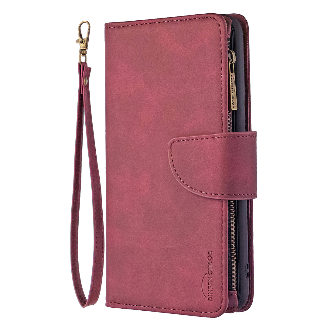 Zipper Pocket Detachable 2-in-1 Leather Wallet Stand Phone Case for Samsung Galaxy S20 4G/S20 5G - Red