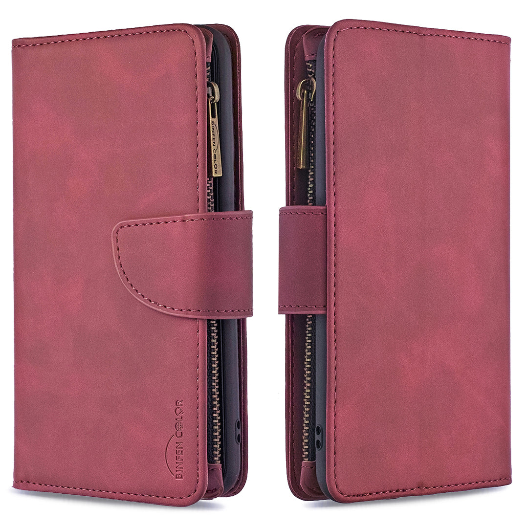 Zipper Pocket Detachable 2-in-1 Leather Wallet Stand Phone Case for Samsung Galaxy S20 4G/S20 5G - Red