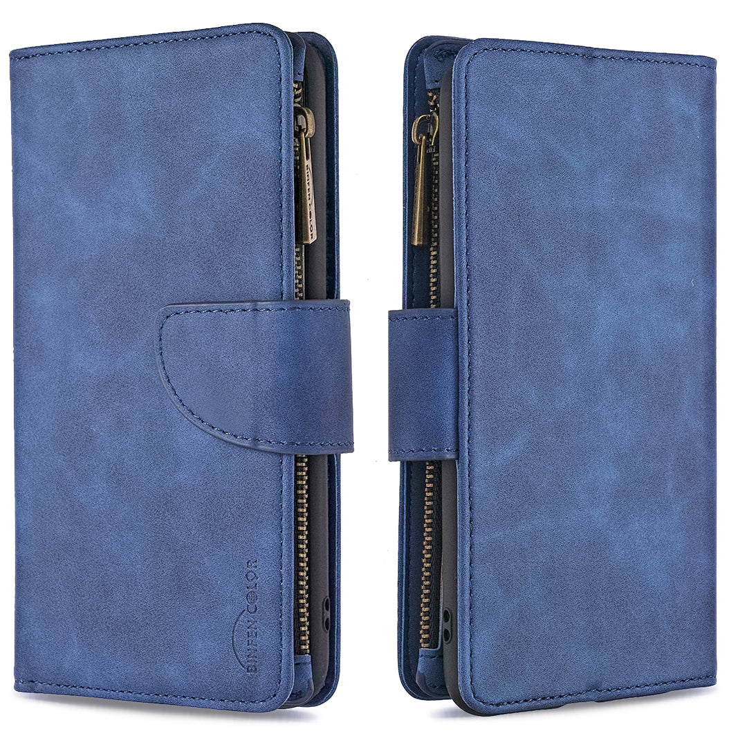 Zipper Pocket Detachable 2-in-1 Leather Wallet Stand Phone Case for Samsung Galaxy S20 4G/S20 5G - Blue