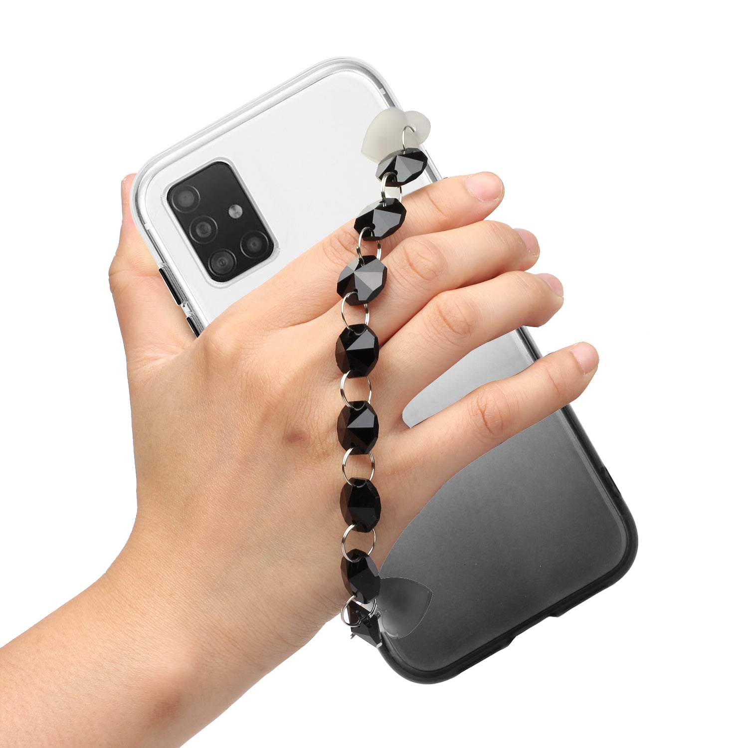 Crystal Bracelet Series Soft Phone Case for Samsung Galaxy S20 4G/S20 5G - Black