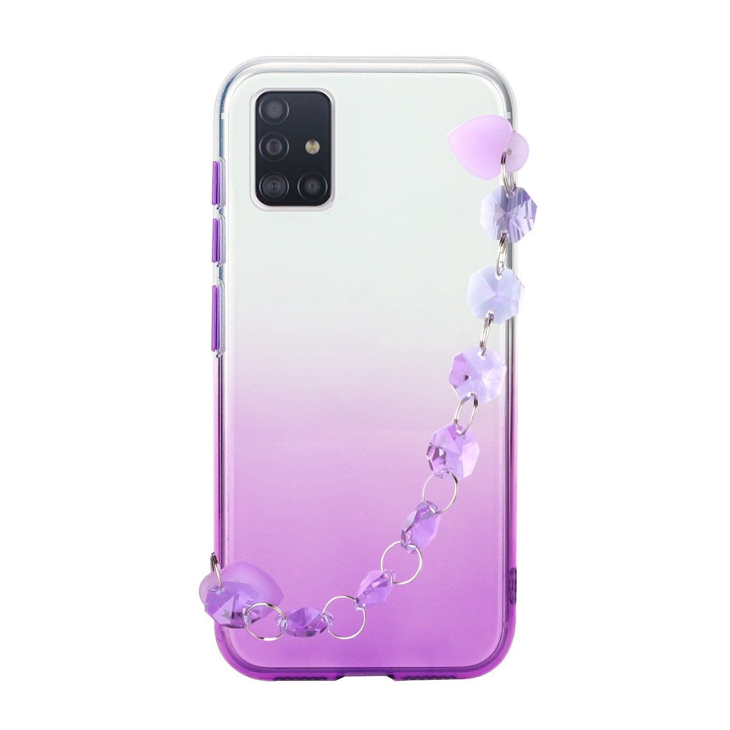 Crystal Bracelet Series Soft Phone Case for Samsung Galaxy S20 4G/S20 5G - Purple