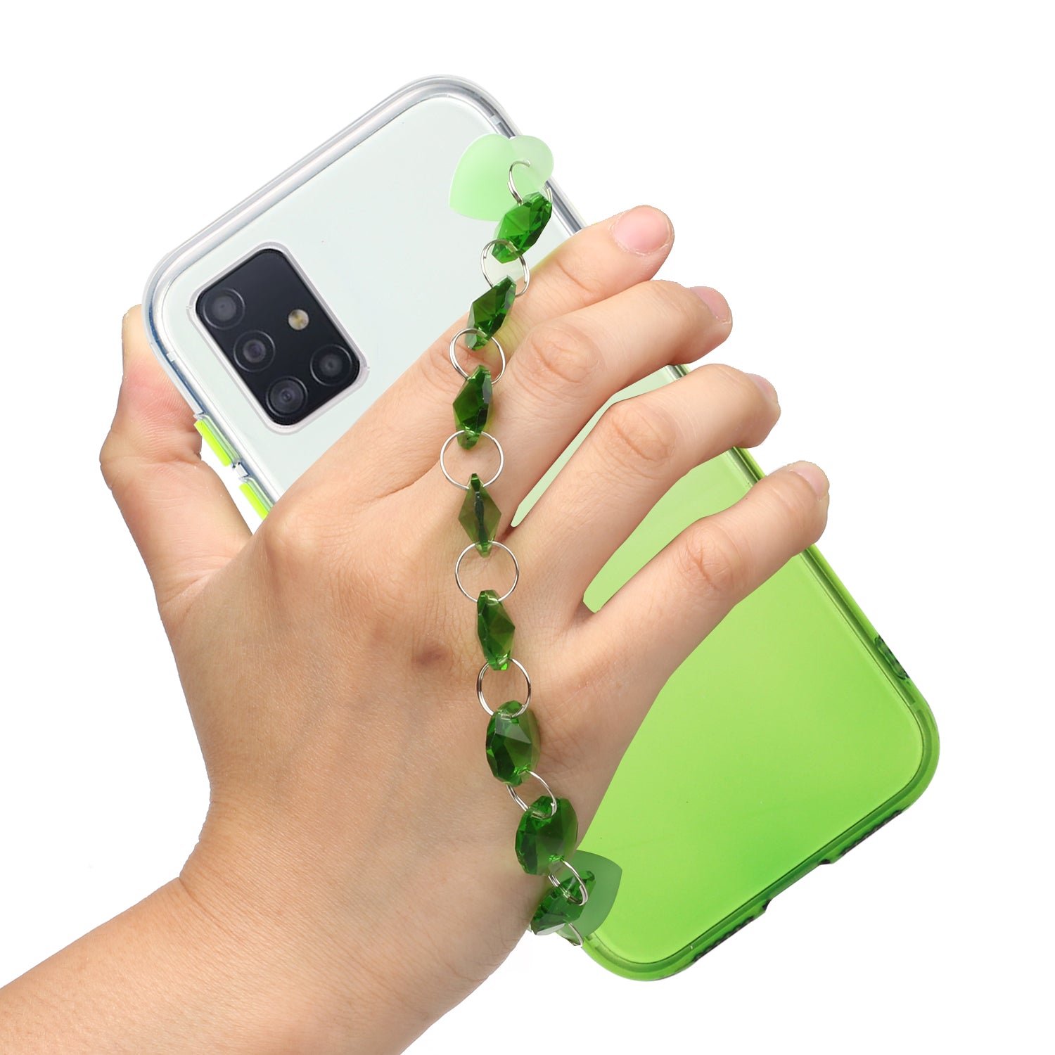 Crystal Bracelet Series Soft Phone Case for Samsung Galaxy S20 4G/S20 5G - Green