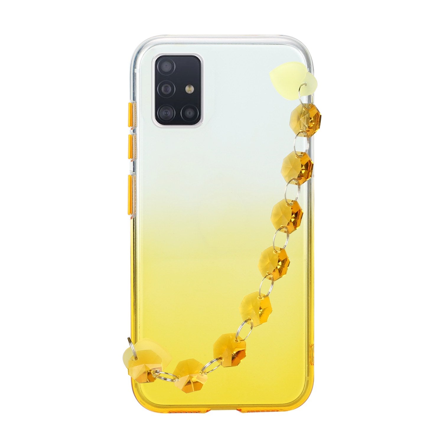 Crystal Bracelet Series Soft Phone Case for Samsung Galaxy S20 4G/S20 5G - Yellow