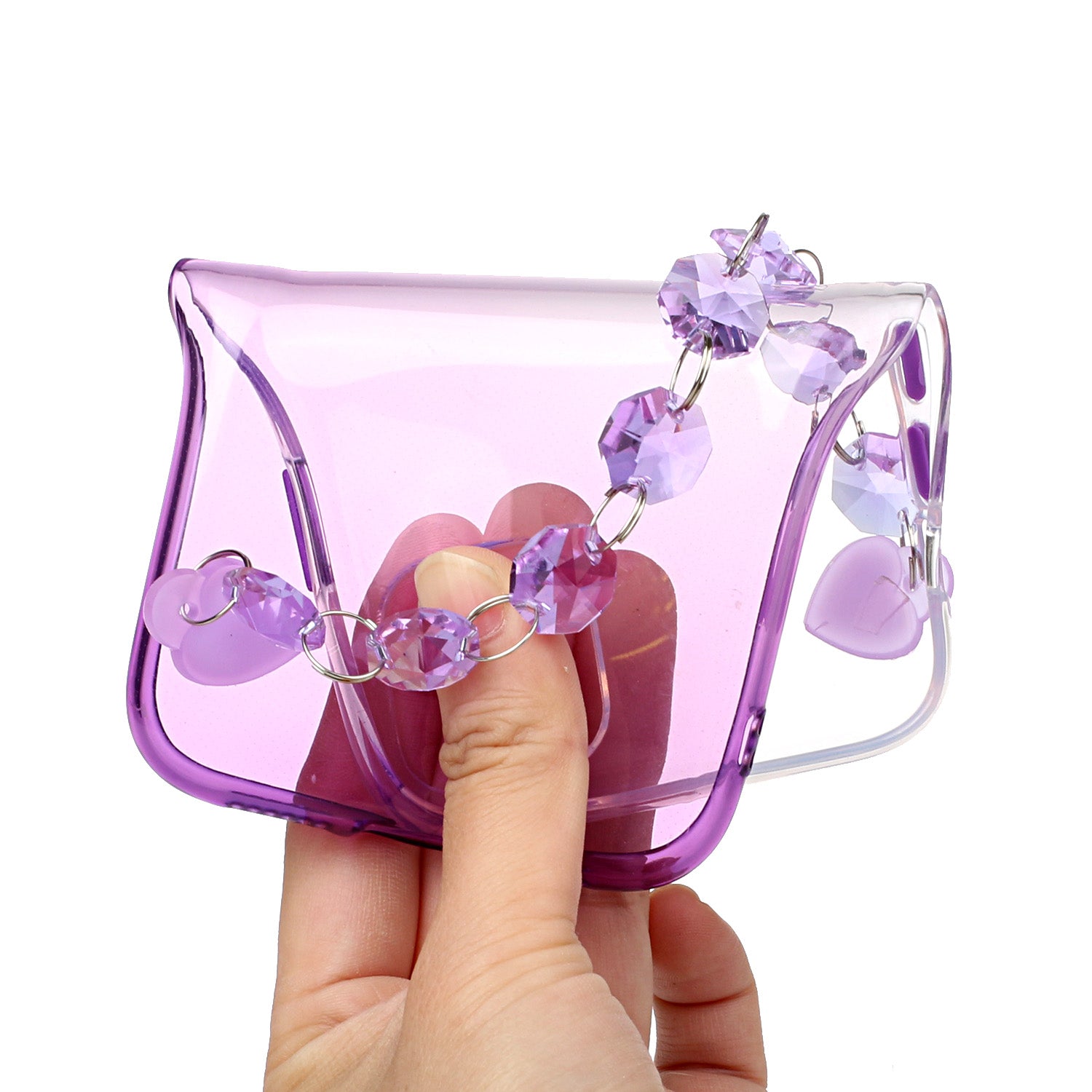 Soft Phone Case Cover with Crystal Bracelet for Samsung Galaxy S20 Plus - Purple