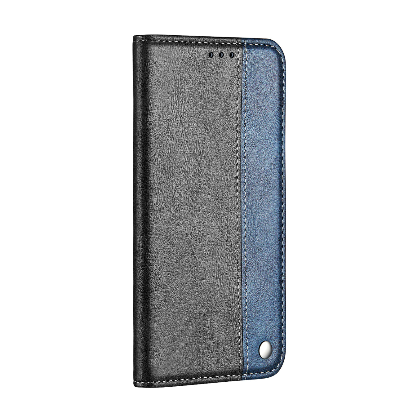 Auto-absorbed Business Splice Style Leather Cover Stand Case with Card Slot for Samsung Galaxy S20 Ultra - Blue