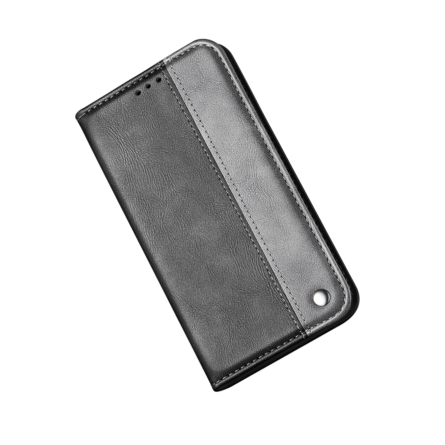 Auto-absorbed Business Splice Style Leather Stand Case with Card Slot Cover for Samsung Galaxy S20 4G/S20 5G - Grey