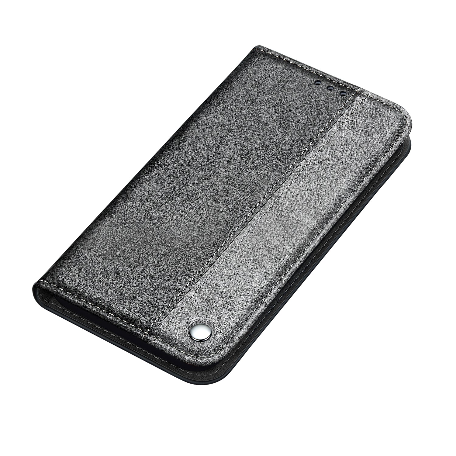 Auto-absorbed Business Splice Style Leather Stand Case with Card Slot Cover for Samsung Galaxy S20 4G/S20 5G - Grey