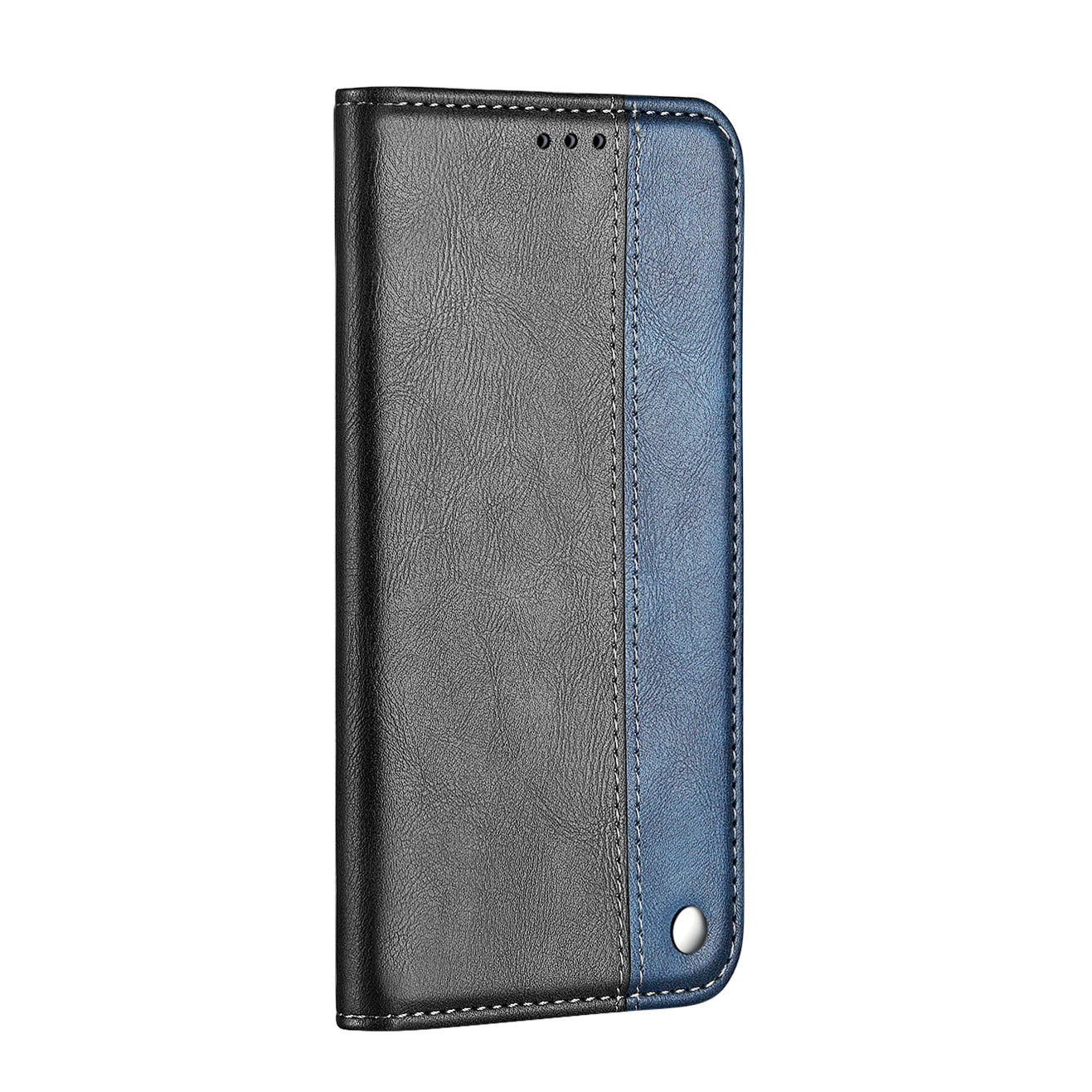 Auto-absorbed Business Splice Style Leather Stand Case with Card Slot Cover for Samsung Galaxy S20 4G/S20 5G - Blue