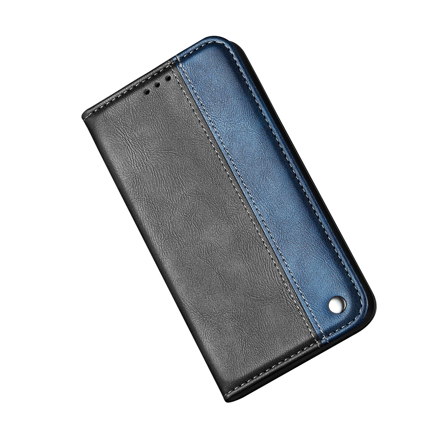 Auto-absorbed Business Splice Style Leather Stand Case with Card Slot Cover for Samsung Galaxy S20 4G/S20 5G - Blue