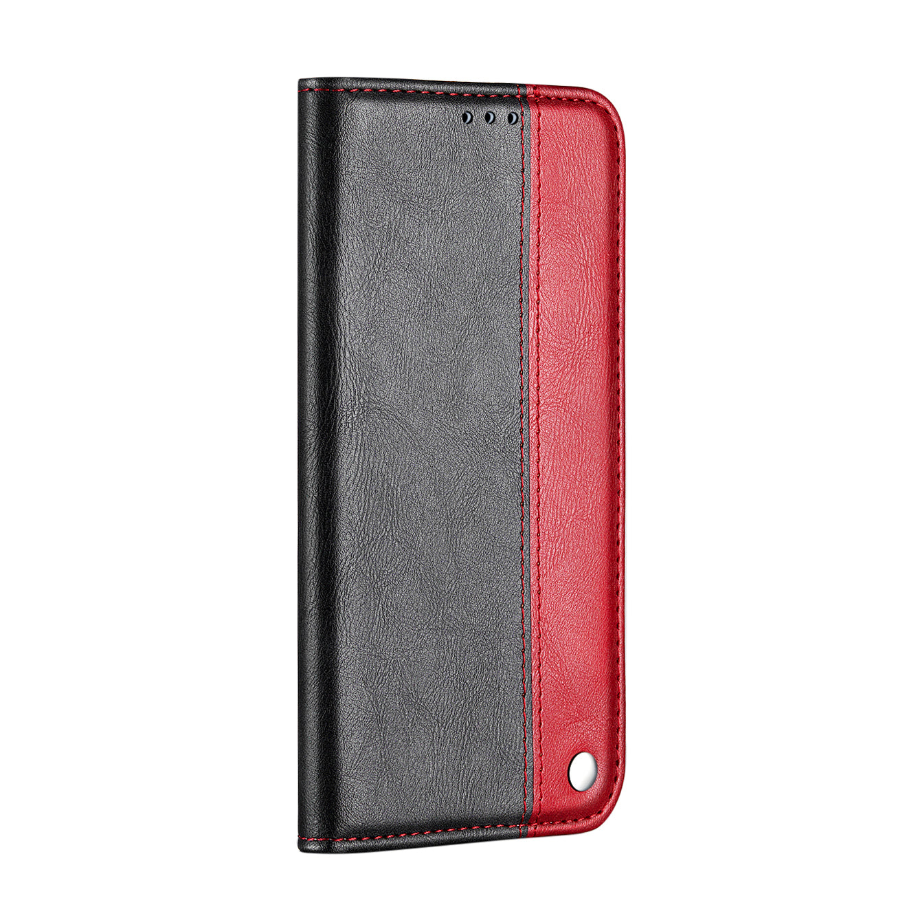 Auto-absorbed Business Splice Leather Stand Case with Card Slot Cover for Samsung Galaxy S20 Plus/S20 Plus 5G  - Red