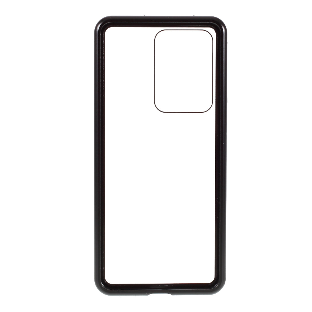 Single-sided Tempered Glass Magnetic Adsorption Cover for Samsung Galaxy S20 Ultra - Black