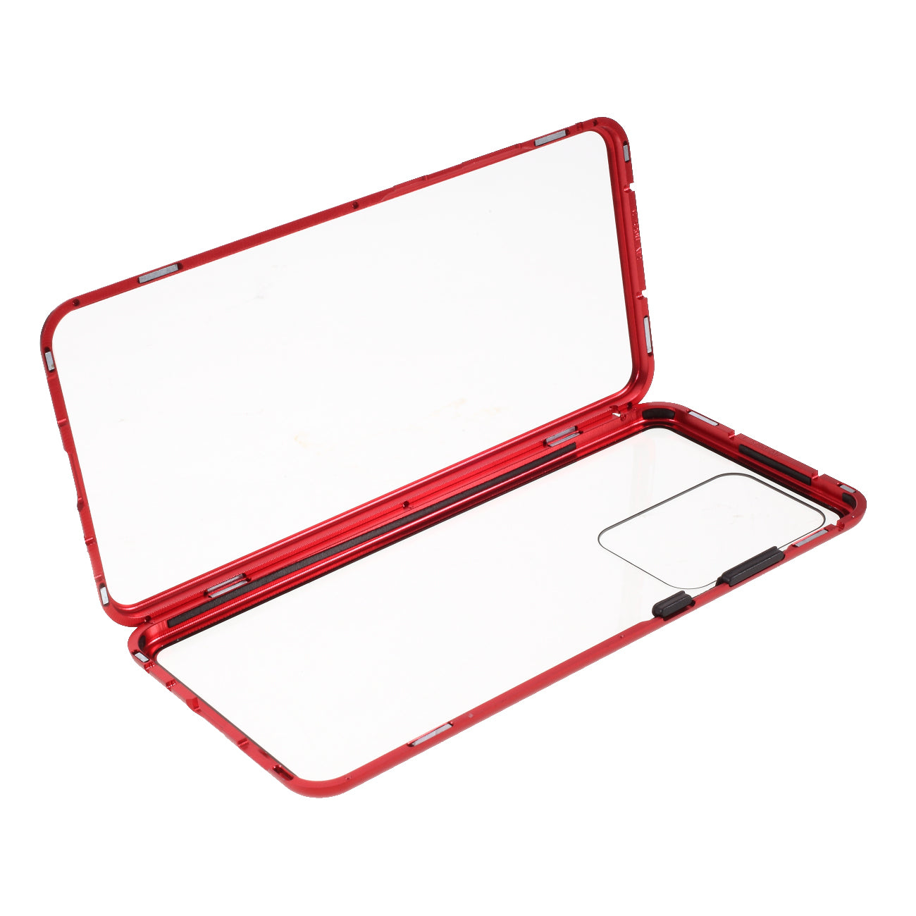 Single-sided Tempered Glass Magnetic Adsorption Cover for Samsung Galaxy S20 Ultra - Red