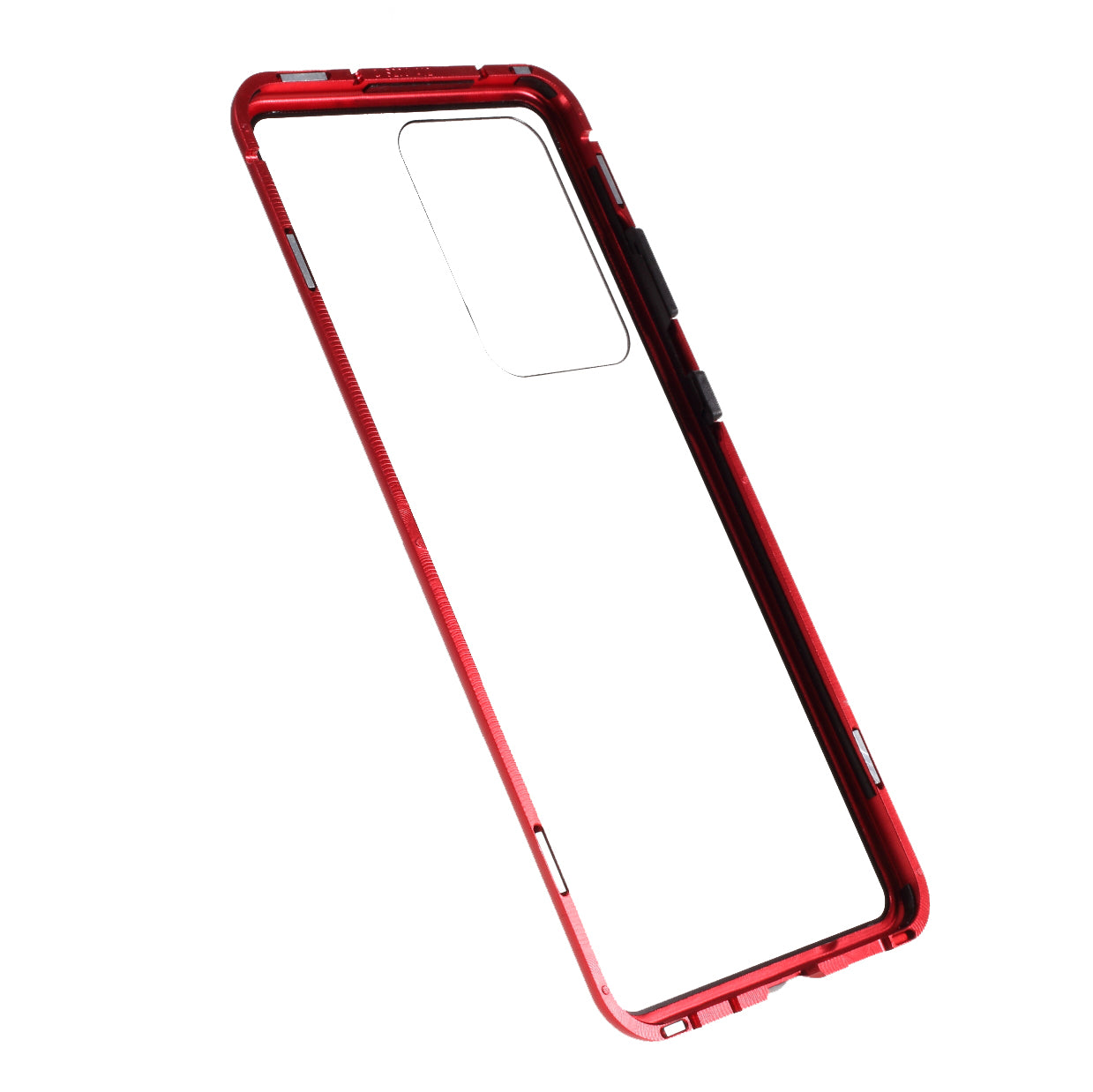 Single-sided Tempered Glass Magnetic Adsorption Cover for Samsung Galaxy S20 Ultra - Red