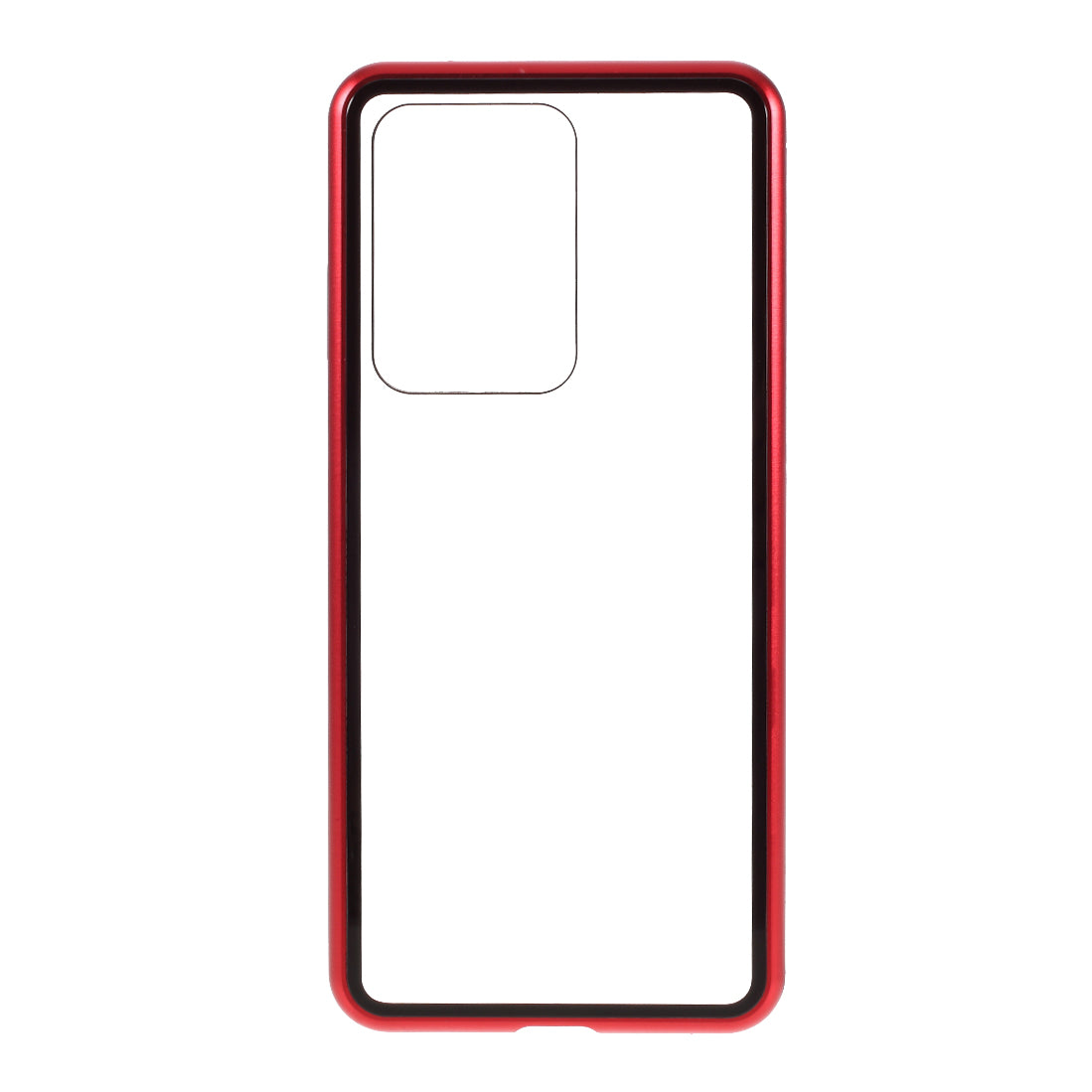 Single-sided Tempered Glass Magnetic Adsorption Cover for Samsung Galaxy S20 Ultra - Red