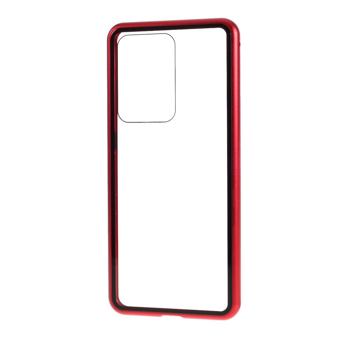 Single-sided Tempered Glass Magnetic Adsorption Cover for Samsung Galaxy S20 Ultra - Red