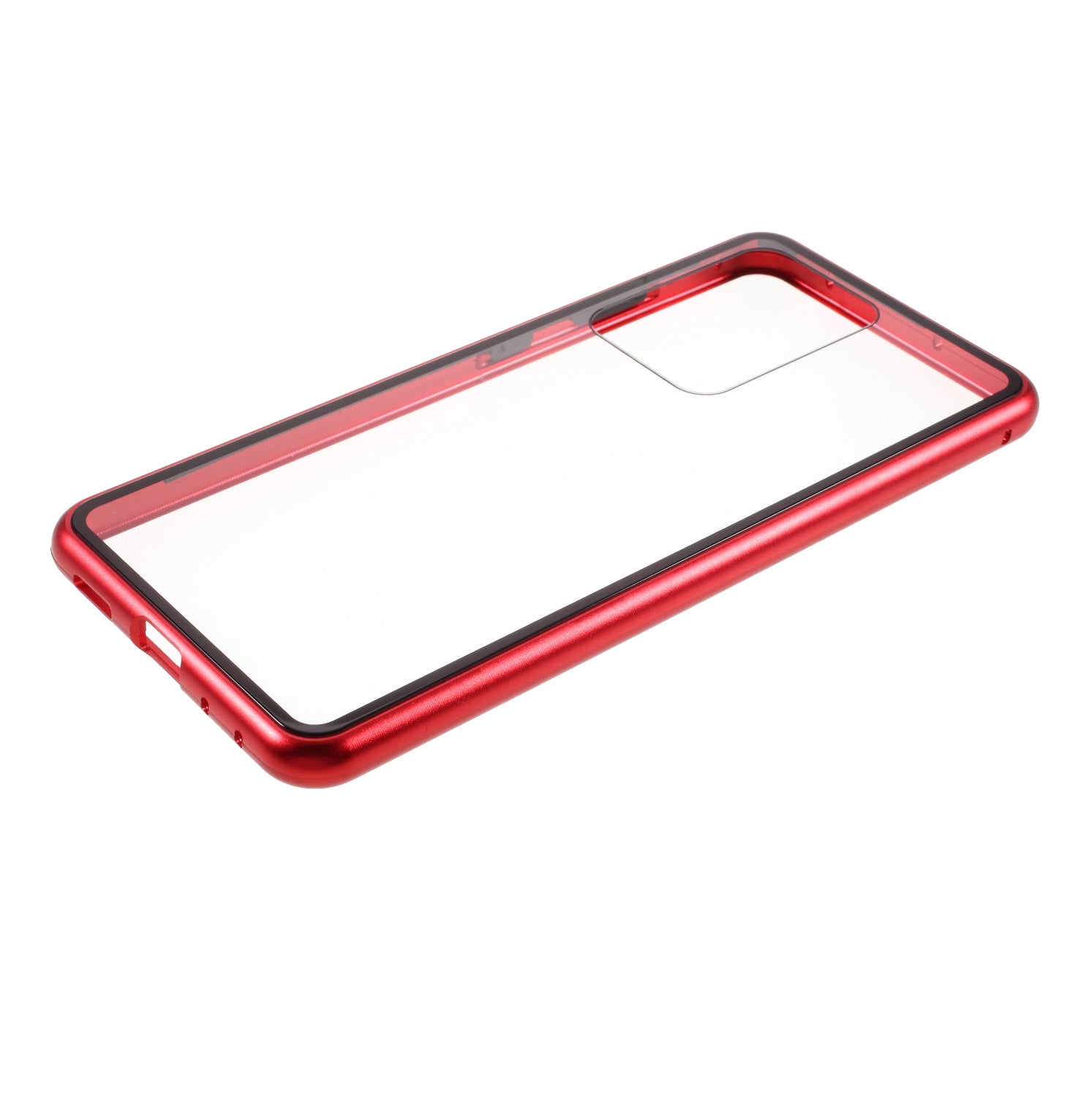 Single-sided Tempered Glass Magnetic Adsorption Cover for Samsung Galaxy S20 Ultra - Red