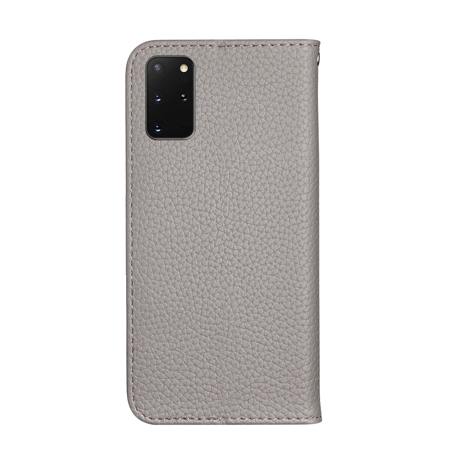 Retro Case Litchi Skin Leather Stand Cover with Card Slots for Samsung Galaxy S20 Plus/S20 Plus 5G  - Grey