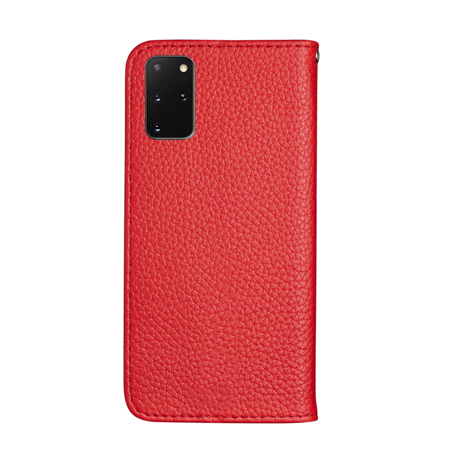 Retro Case Litchi Skin Leather Stand Cover with Card Slots for Samsung Galaxy S20 Plus/S20 Plus 5G  - Red