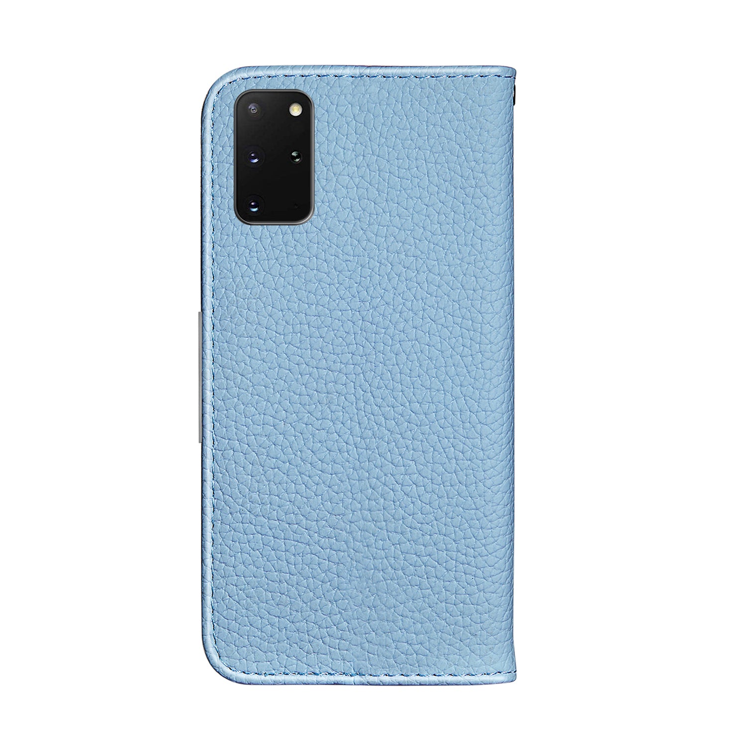 Retro Case Litchi Skin Leather Stand Cover with Card Slots for Samsung Galaxy S20 Plus/S20 Plus 5G  - Blue