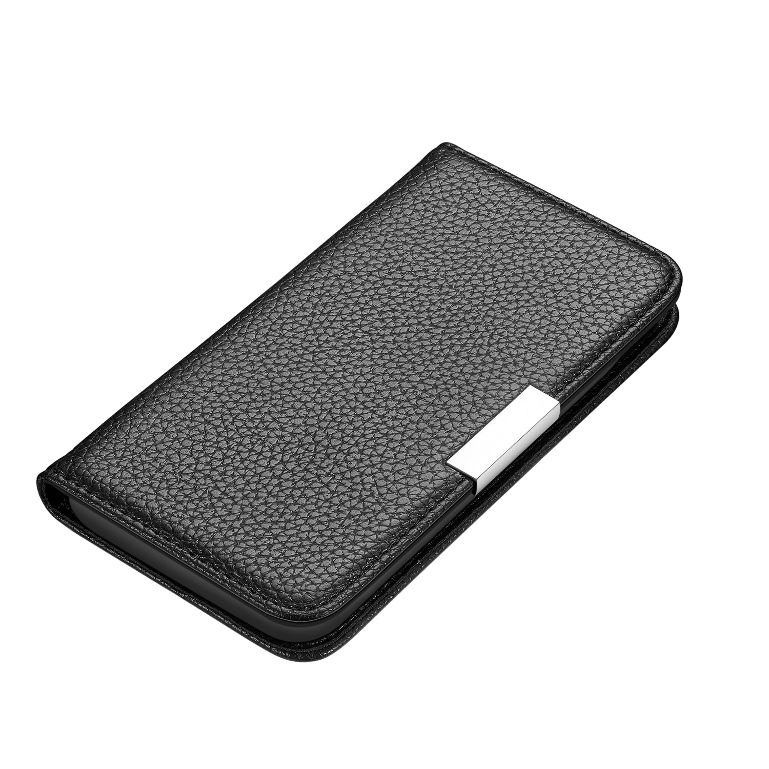 Litchi Skin Leather Stand Cover with Card Slots Retro Case for Samsung Galaxy S20 Ultra - Black