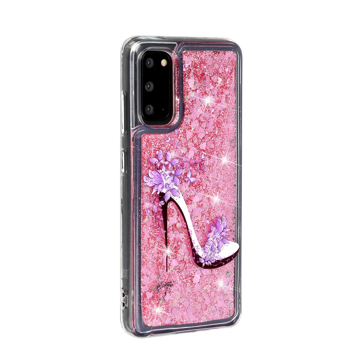 Pattern Printing Glitter Powder Quicksand Cover TPU Case for Samsung Galaxy S20 4G/S20 5G - High Heels