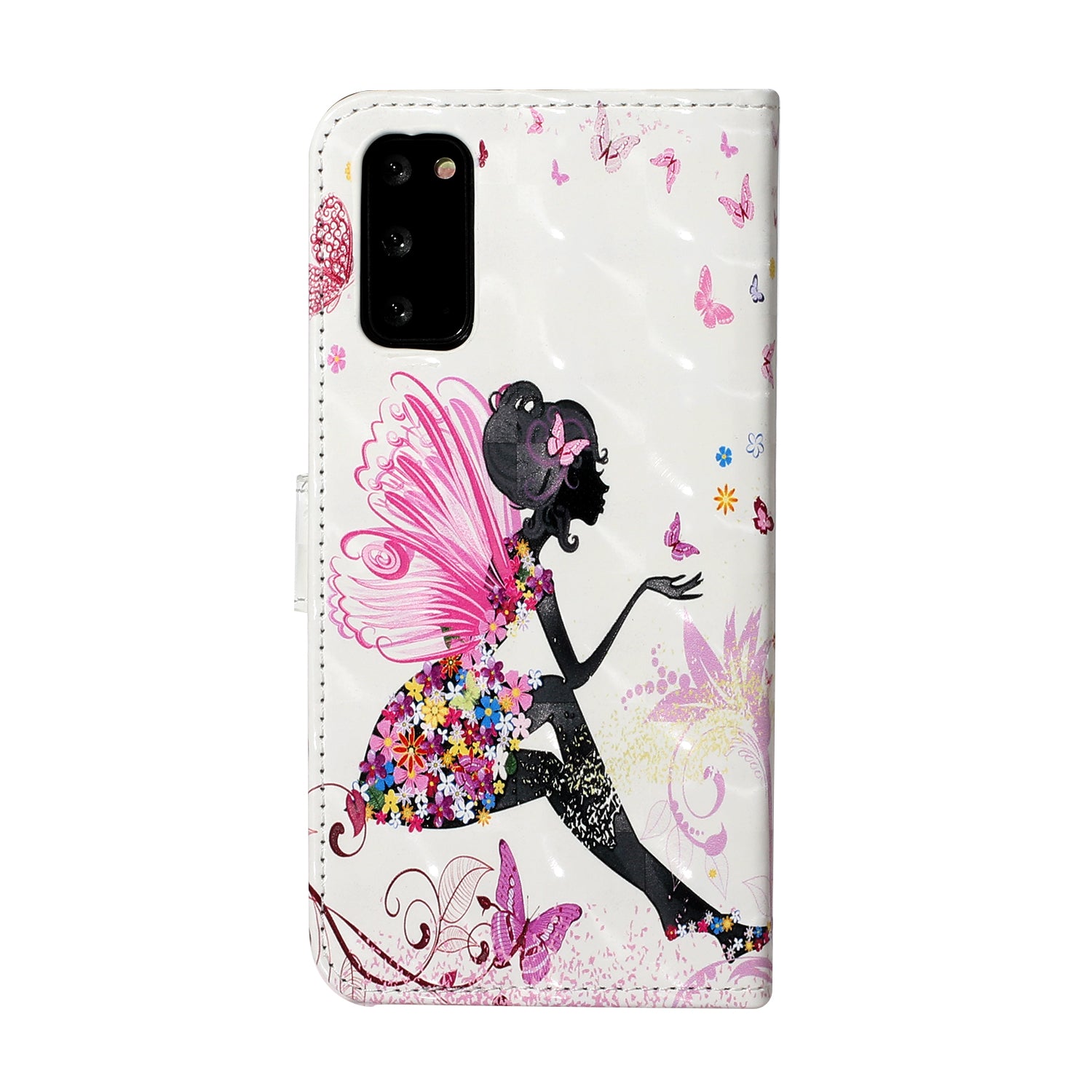 Pattern Printing Light Spot Decor Leather Case Stand Wallet Phone Cover for Samsung Galaxy S20 4G/S20 5G - Beauty