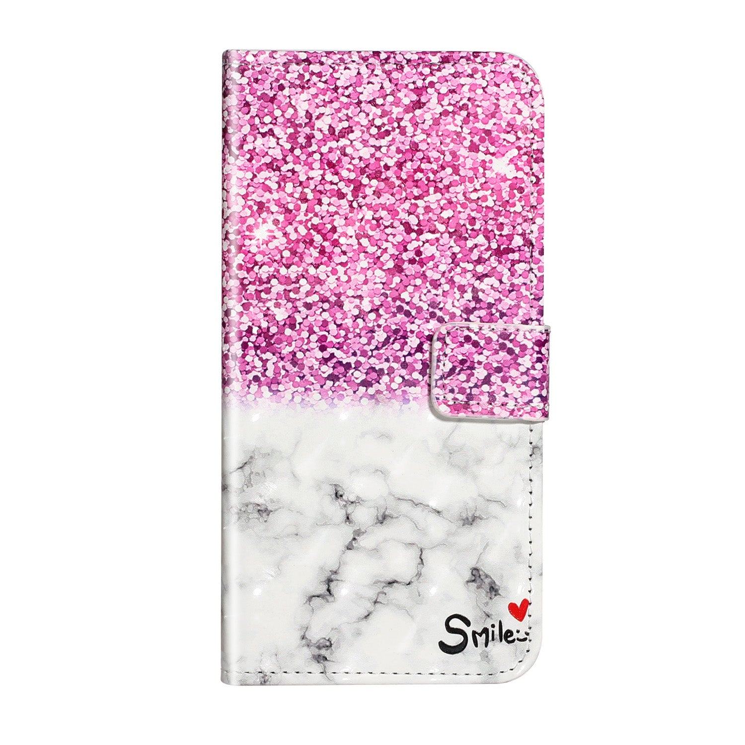 Pattern Printing Light Spot Decor Leather Case Stand Wallet Phone Cover for Samsung Galaxy S20 4G/S20 5G - Rose and White