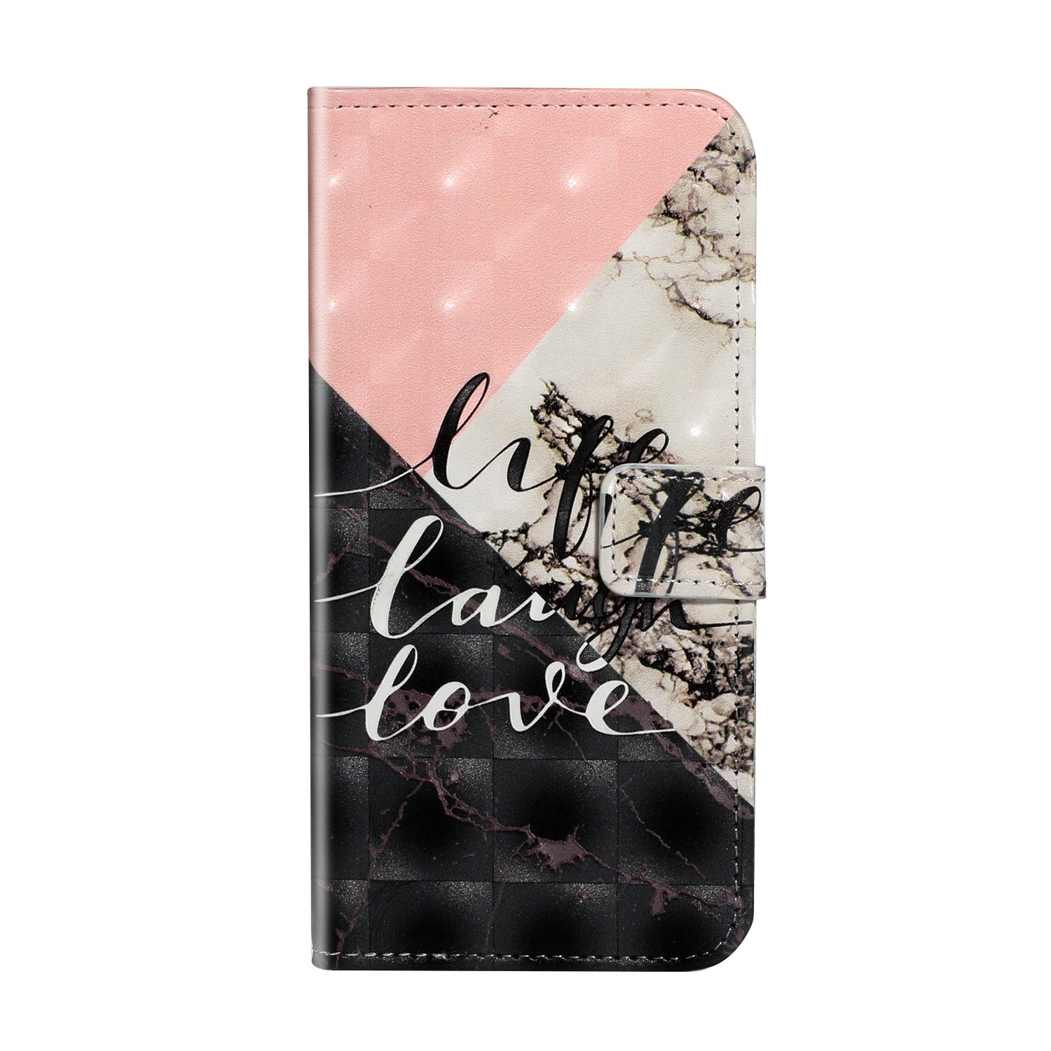 Pattern Printing Light Spot Decor Leather Case Stand Wallet Phone Cover for Samsung Galaxy S20 4G/S20 5G - Love